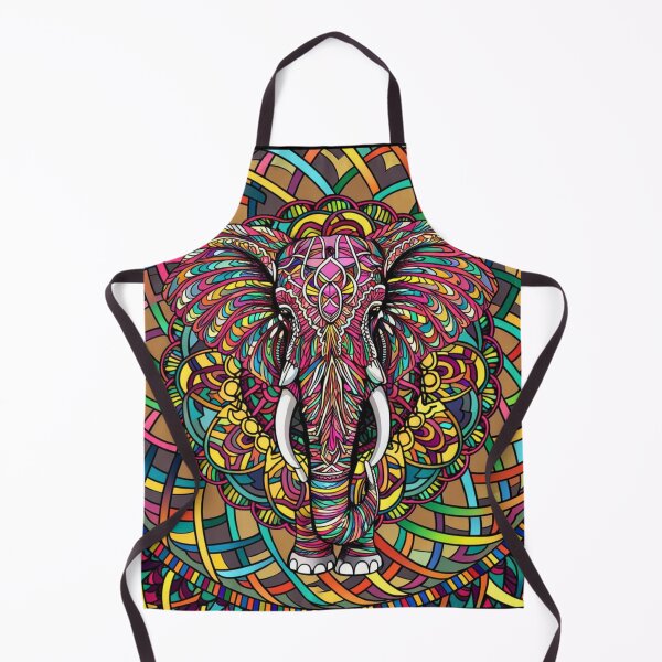Item preview, Elephant Portrait. elephant mandala, abstract elephant, elephant silhouette designed and sold by ElephantVibes.