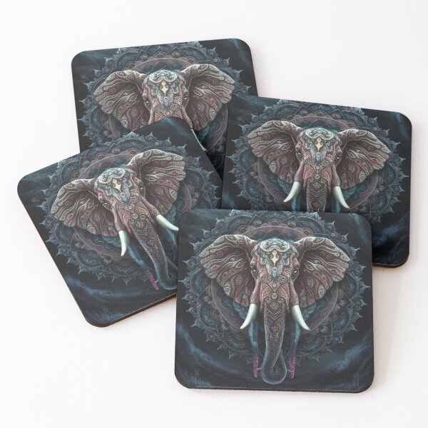 Artikelvorschau, Elefantenporträt. Elefantenmandala, abstrakter Elefant, Elefantensilhouette entworfen und verkauft von ElephantVibes.