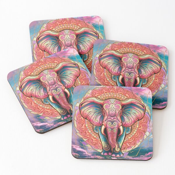 Item preview, Elephant Portrait. elephant mandala, abstract elephant, elephant silhouette designed and sold by ElephantVibes.