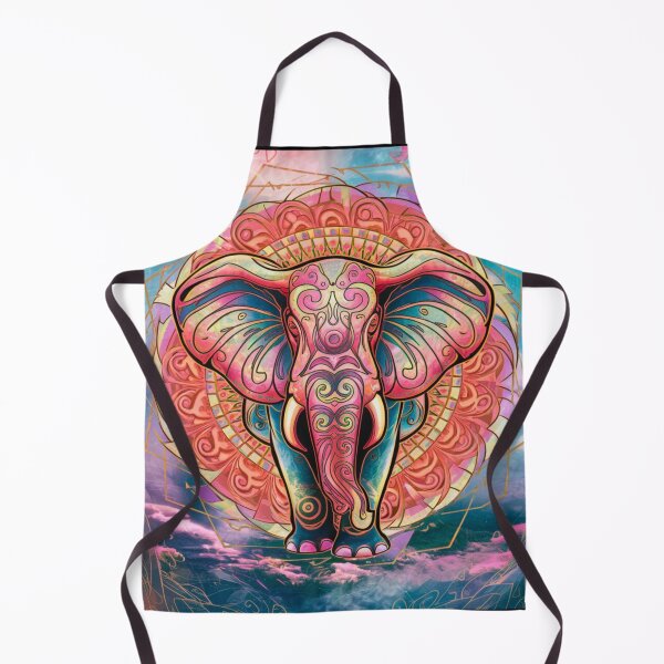 Item preview, Elephant Portrait. elephant mandala, abstract elephant, elephant silhouette designed and sold by ElephantVibes.
