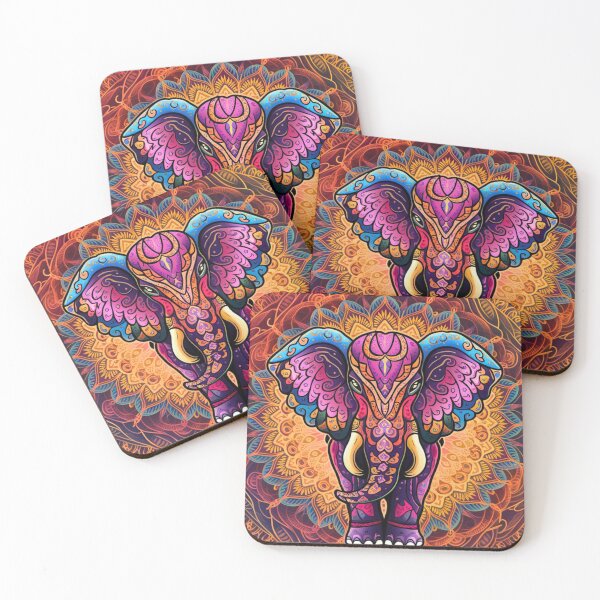 Item preview, Elephant Portrait. elephant mandala, abstract elephant, elephant silhouette designed and sold by ElephantVibes.