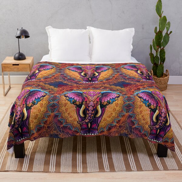 Item preview, Elephant Portrait. elephant mandala, abstract elephant, elephant silhouette designed and sold by ElephantVibes.