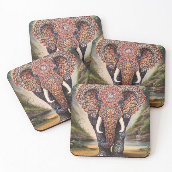 Artikelvorschau, Elefantenporträt. Elefantenmandala, abstrakter Elefant, Elefantensilhouette entworfen und verkauft von ElephantVibes.