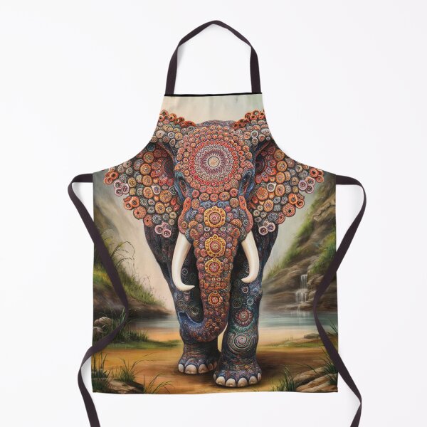 Item preview, Elephant Portrait. elephant mandala, abstract elephant, elephant silhouette designed and sold by ElephantVibes.