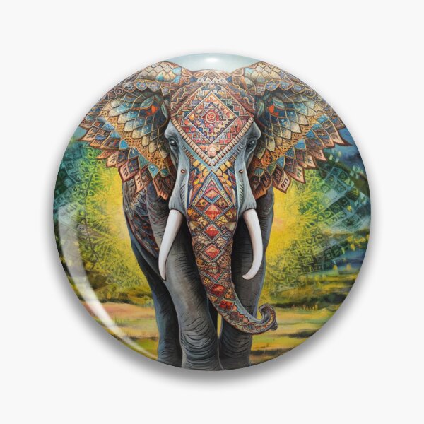Item preview, Elephant Portrait. elephant mandala, abstract elephant, elephant silhouette designed and sold by ElephantVibes.