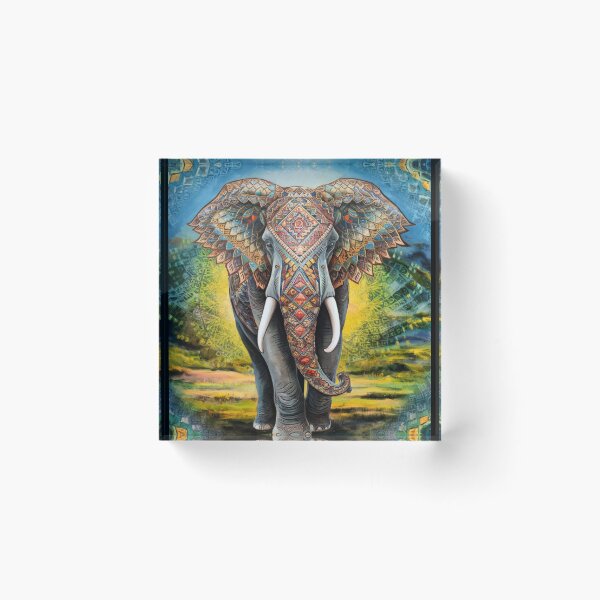 Item preview, Elephant Portrait. elephant mandala, abstract elephant, elephant silhouette designed and sold by ElephantVibes.