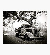 Creepy Vintage Truck Photographic Print