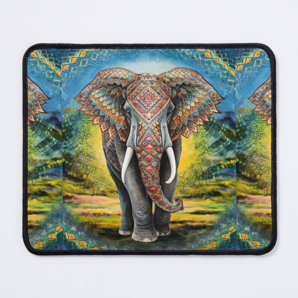 Item preview, Elephant Portrait. elephant mandala, abstract elephant, elephant silhouette designed and sold by ElephantVibes.