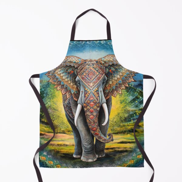 Item preview, Elephant Portrait. elephant mandala, abstract elephant, elephant silhouette designed and sold by ElephantVibes.