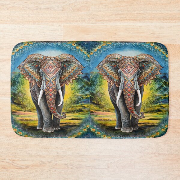 Item preview, Elephant Portrait. elephant mandala, abstract elephant, elephant silhouette designed and sold by ElephantVibes.