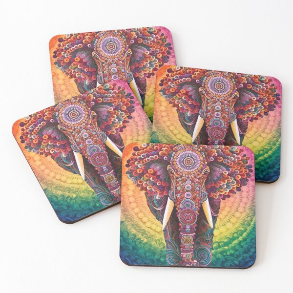 Item preview, Elephant Portrait. elephant mandala, abstract elephant, elephant silhouette designed and sold by ElephantVibes.