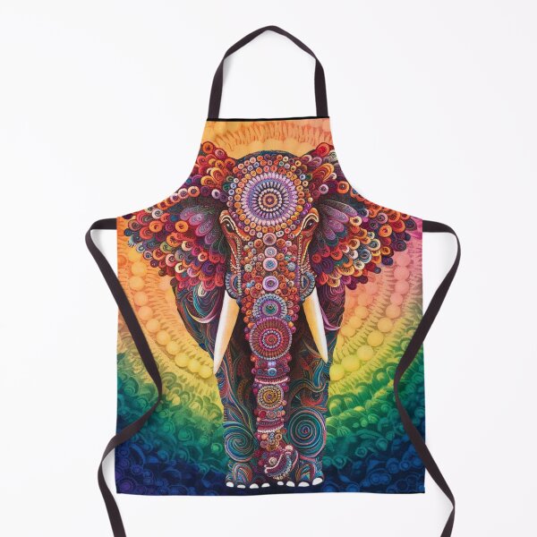 Item preview, Elephant Portrait. elephant mandala, abstract elephant, elephant silhouette designed and sold by ElephantVibes.