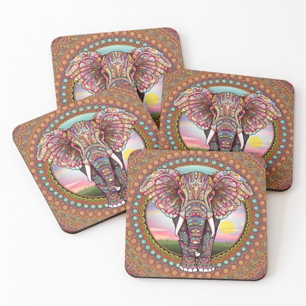 Item preview, Elephant Portrait. elephant mandala, abstract elephant, elephant silhouette designed and sold by ElephantVibes.