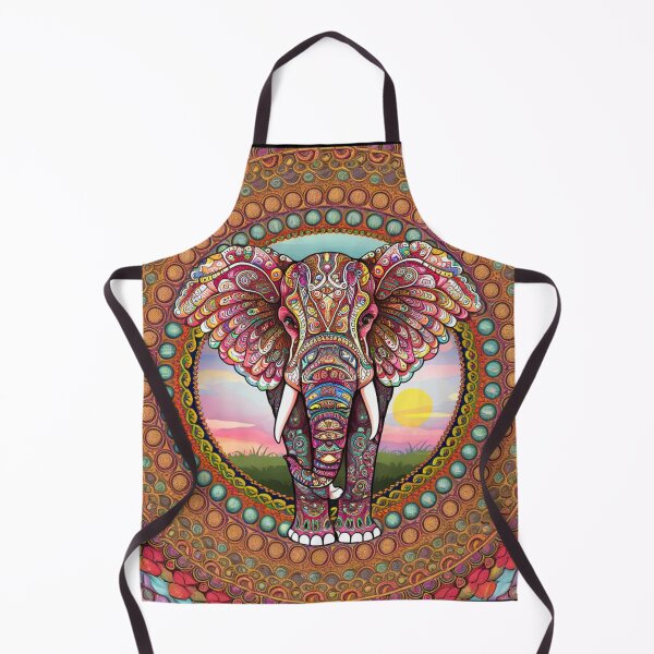 Item preview, Elephant Portrait. elephant mandala, abstract elephant, elephant silhouette designed and sold by ElephantVibes.