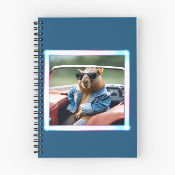 Item preview, Neon, classic car, Capy, Capybara, cute capy, sweet capy, funny capybara, capybaras, capybara lover, designed and sold by GOLDENGARDENART.