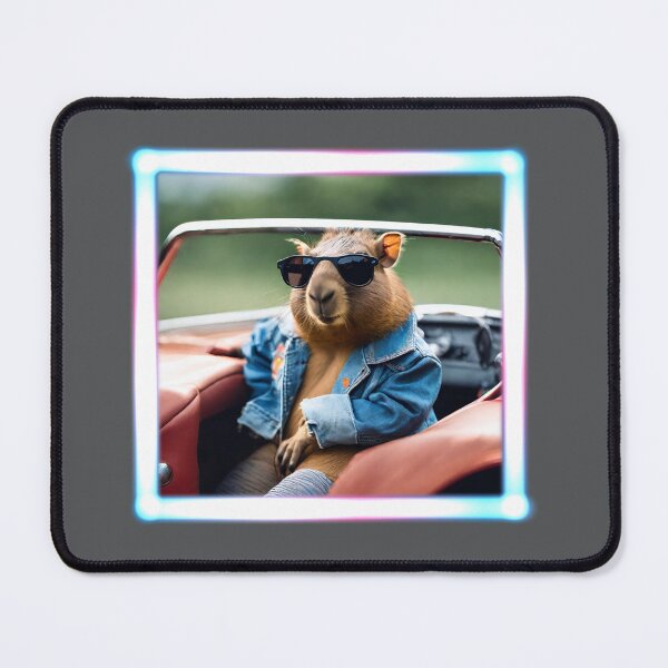 Item preview, Neon, classic car, Capy, Capybara, cute capy, sweet capy, funny capybara, capybaras, capybara lover, designed and sold by GOLDENGARDENART.