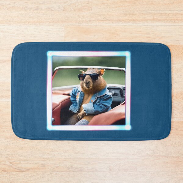Item preview, Neon, classic car, Capy, Capybara, cute capy, sweet capy, funny capybara, capybaras, capybara lover, designed and sold by GOLDENGARDENART.