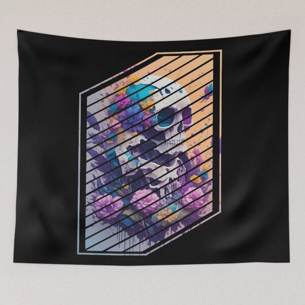 Item preview, A Stylized Skull in Bloom designed and sold by Magic-almix.