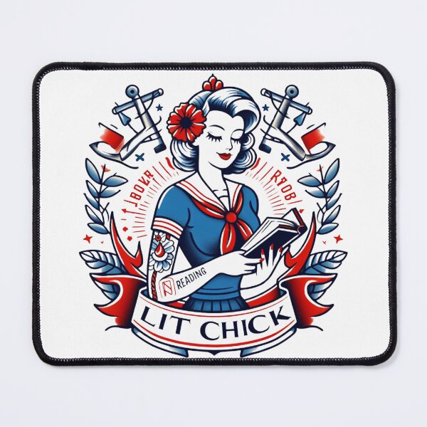 Item preview, Inked Literary Bookish Tattoo Lady | Book Lover Art. designed and sold by litchick1977.