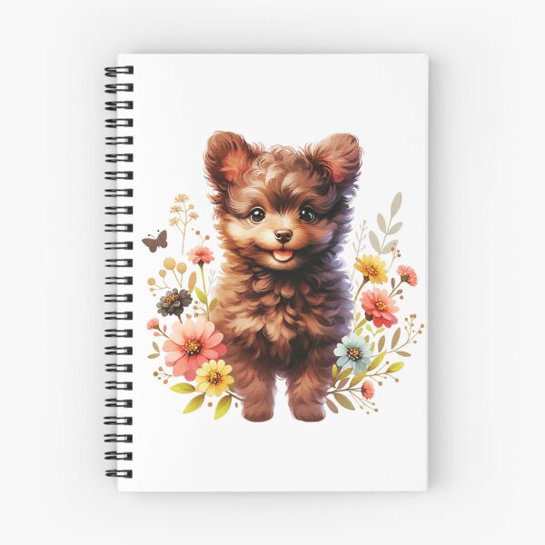 Item preview, Brown Mudi Puppy Floral designed and sold by TheAnimalZ00.