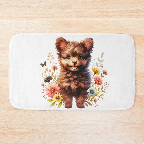 Item preview, Brown Mudi Puppy Floral designed and sold by TheAnimalZ00.