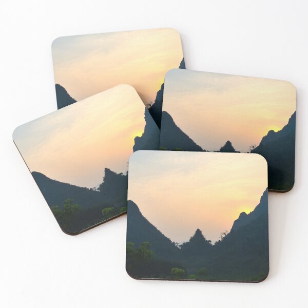 Item preview, Golden light on the peaks: sunset in Vang Vieng designed and sold by franck380.