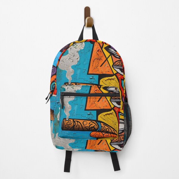 Item preview, Cubist Reverie- Dynamic Portrait of Man with Large Cigar in Vibrant Geometric Symphonies designed and sold by OlfactoART Studio.