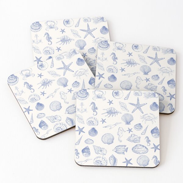 Item preview, Nautical Blue Outline Collage Design designed and sold by HeyDaisyShop.