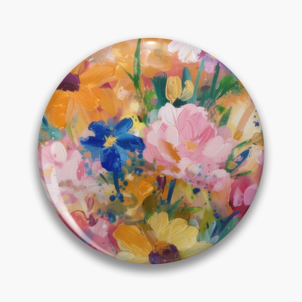 Artikelvorschau, Farbenfrohes Blumen-Ölgemälde – inspiriert vom Blumengarten entworfen und verkauft von PrettyPinkSkies.