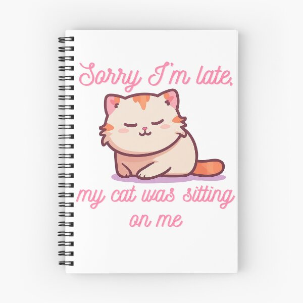 Item preview, sorry i'm late my cat was sitting on me pink letters designed and sold by SparkleShack.