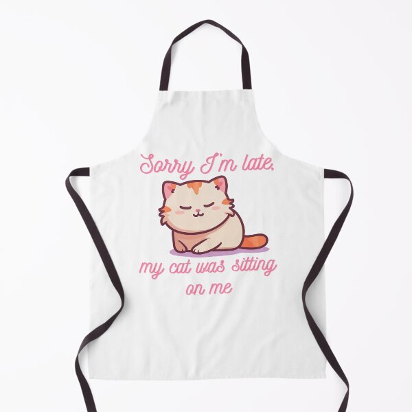 Item preview, sorry i'm late my cat was sitting on me pink letters designed and sold by SparkleShack.