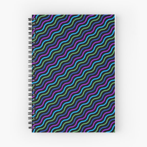 Item preview, Black Polychromatic Parallel Diagonal Hypnotic Wave Ordered Composition designed and sold by Alchemy-A-La-G.