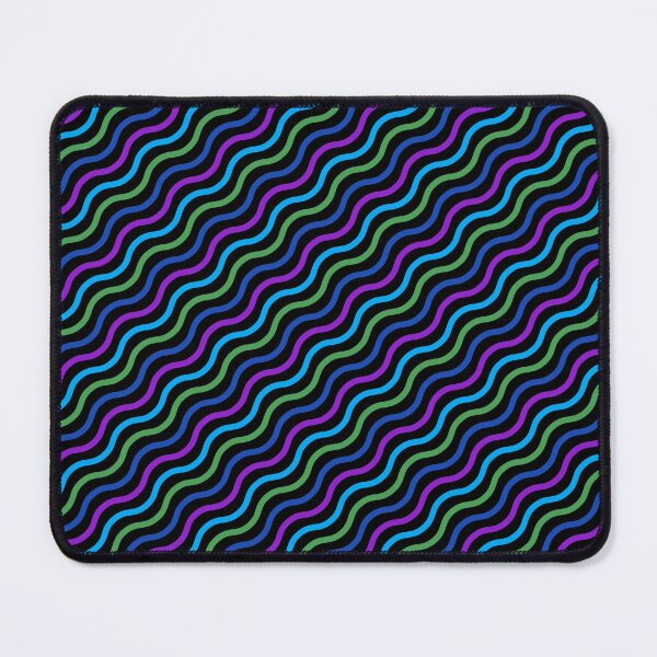 Item preview, Black Polychromatic Parallel Diagonal Hypnotic Wave Ordered Composition designed and sold by Alchemy-A-La-G.