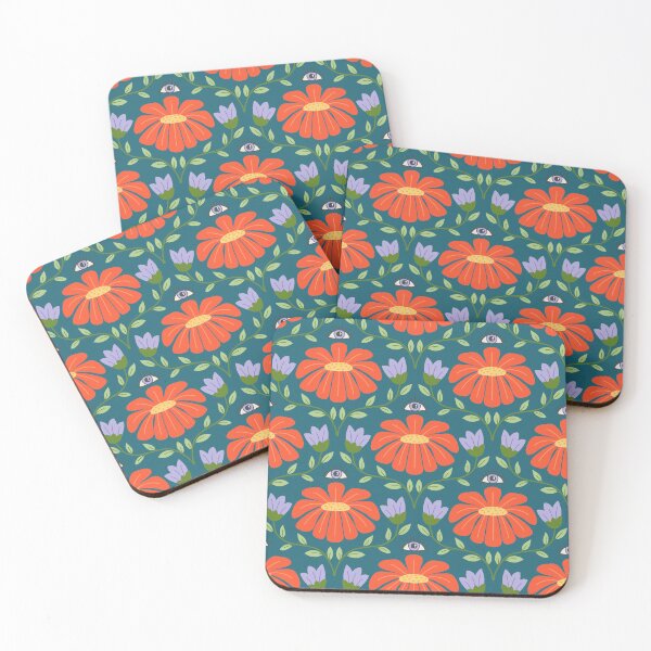Item preview, Folksy floral  designed and sold by OneBluePlatypus.