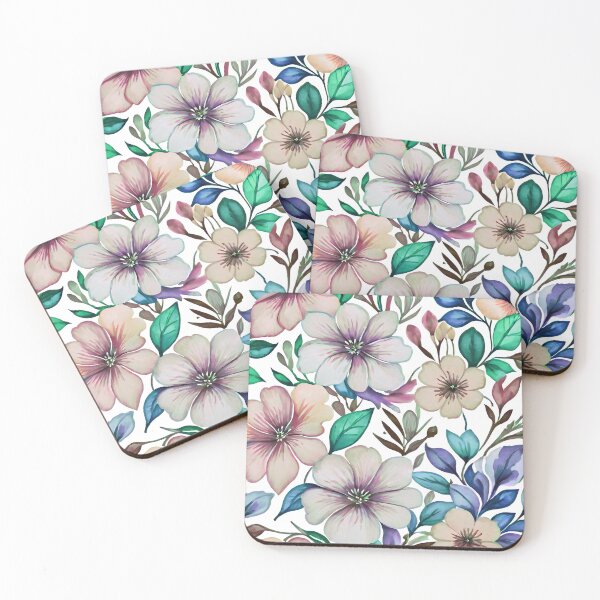 Item preview, Pink and Purple Watercolor Blossoms designed and sold by MrKATORSKI.
