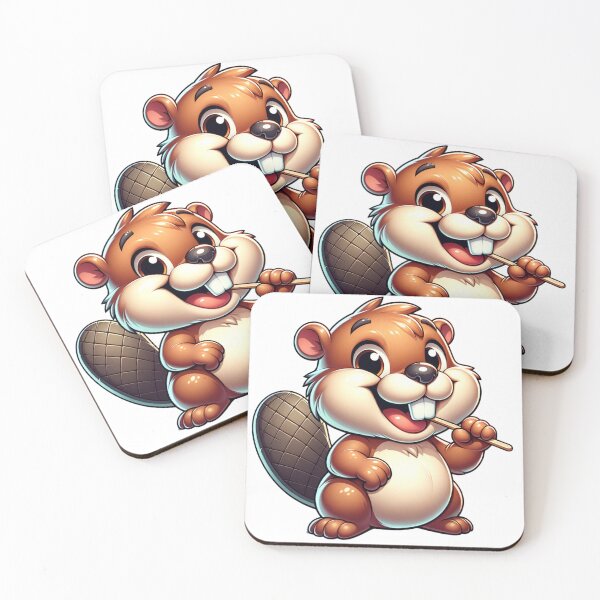 Item preview, Cute Beaver with a Toothpick designed and sold by PassionforLove.