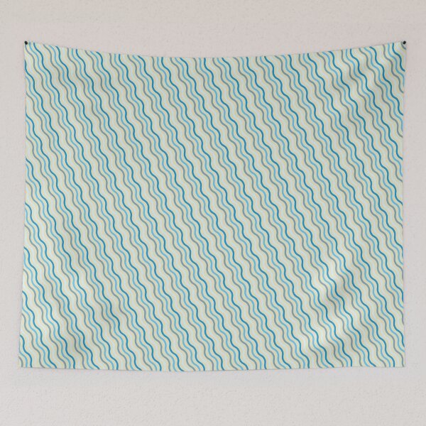 Item preview, Cream Ocean Multicolor Parallel Hypnotic Wave Ordered Composition designed and sold by Alchemy-A-La-G.