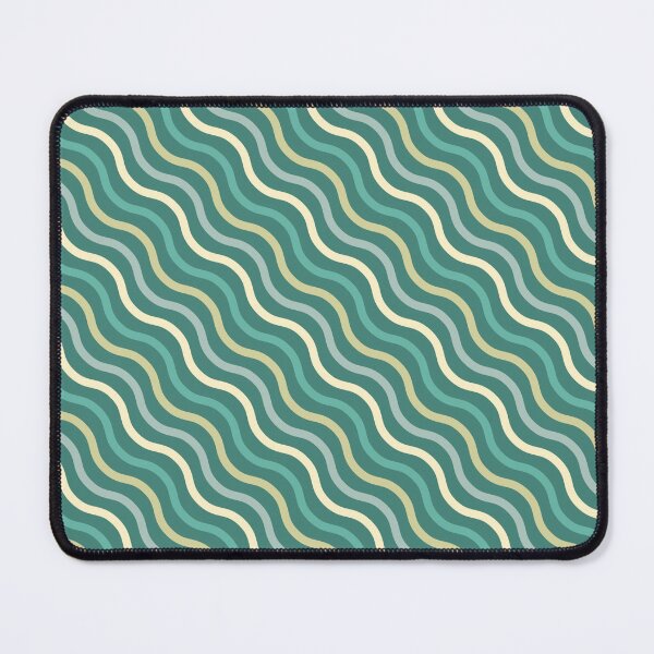 Item preview, Ordered Yellow Aqua Wave Vibrations Teal Background Composition designed and sold by Alchemy-A-La-G.
