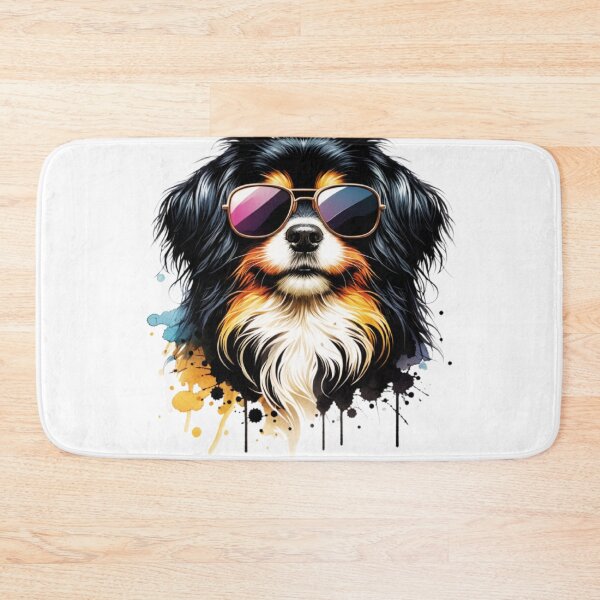 Artikelvorschau, Aquarell Tibet Spaniel mit Sonnenbrille entworfen und verkauft von TheAnimalZ00.