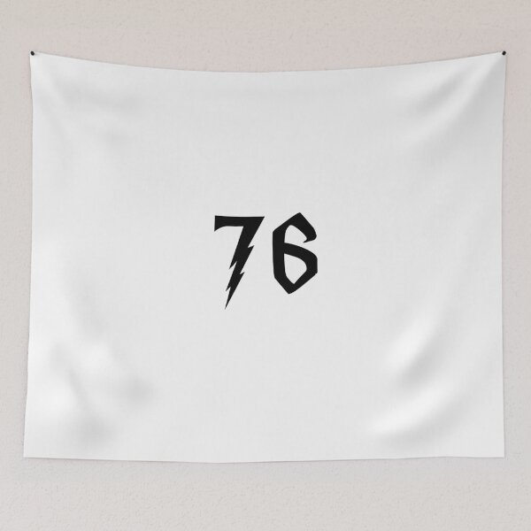 Item preview, 76, seventy six, black, Harry P designed and sold by Numbers-Art.