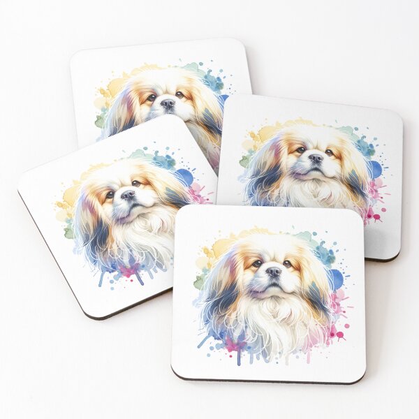 Item preview, Watercolor Cream And White Tibetan Spaniel  designed and sold by TheAnimalZ00.