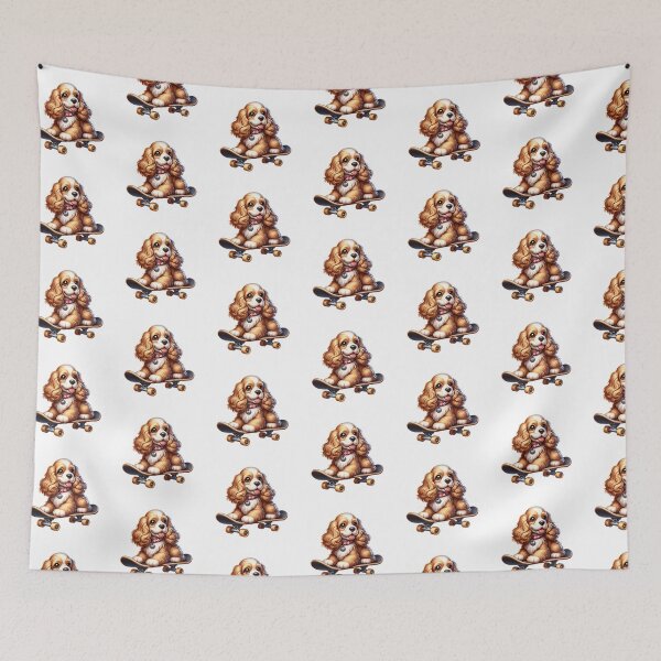 Aperçu de l'œuvre Planche à roulettes Cocker Spaniel anglais créée et vendue par TheAnimalZ00.
