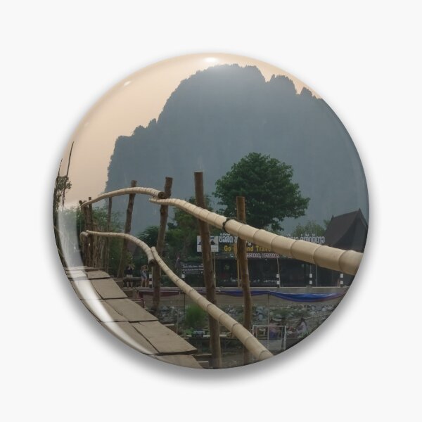 Item preview, Heavenly balance: the bamboo footbridge in Vang Vieng designed and sold by franck380.