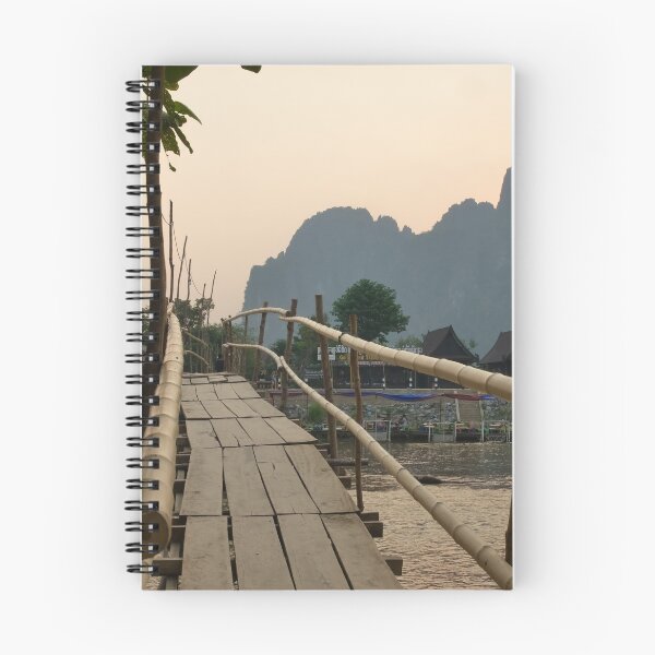 Item preview, Heavenly balance: the bamboo footbridge in Vang Vieng designed and sold by franck380.