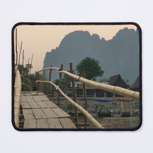 Item preview, Heavenly balance: the bamboo footbridge in Vang Vieng designed and sold by franck380.