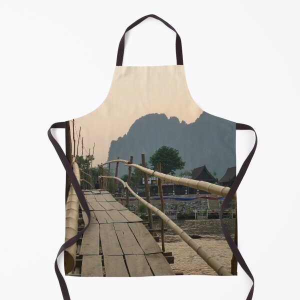 Item preview, Heavenly balance: the bamboo footbridge in Vang Vieng designed and sold by franck380.