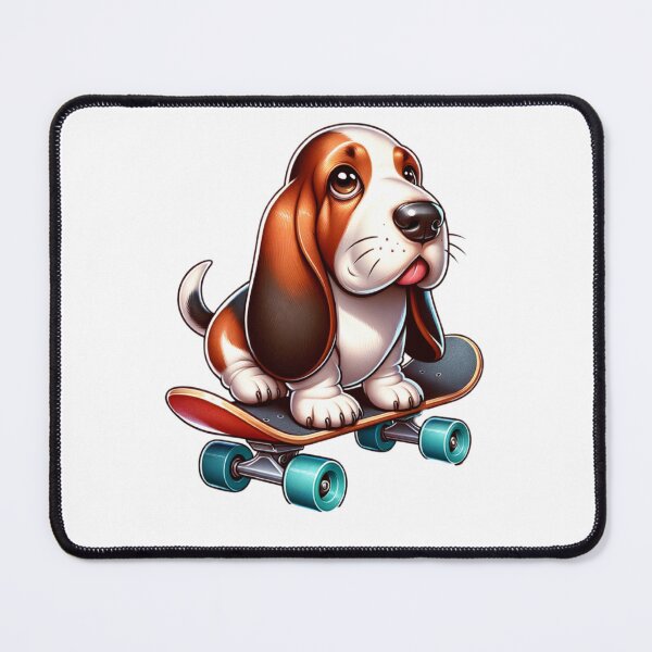 Item preview, Basset Hound Skateboarding designed and sold by TheAnimalZ00.