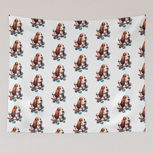 Item preview, Basset Hound Skateboarding designed and sold by TheAnimalZ00.