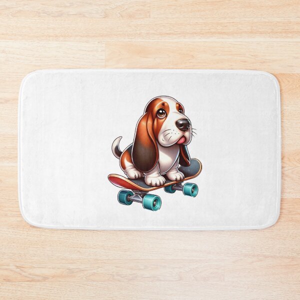 Item preview, Basset Hound Skateboarding designed and sold by TheAnimalZ00.