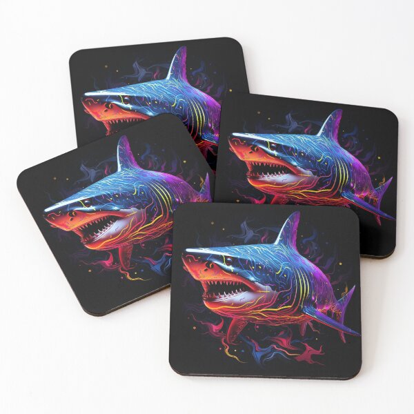 Item preview, Shark Neon Art 2 designed and sold by AstroRisq.